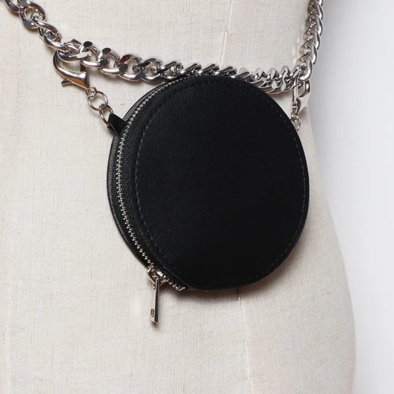 Fashionable Womens Waist Bag Small Round Mini Belt Bag Purses Sac A Main Femme