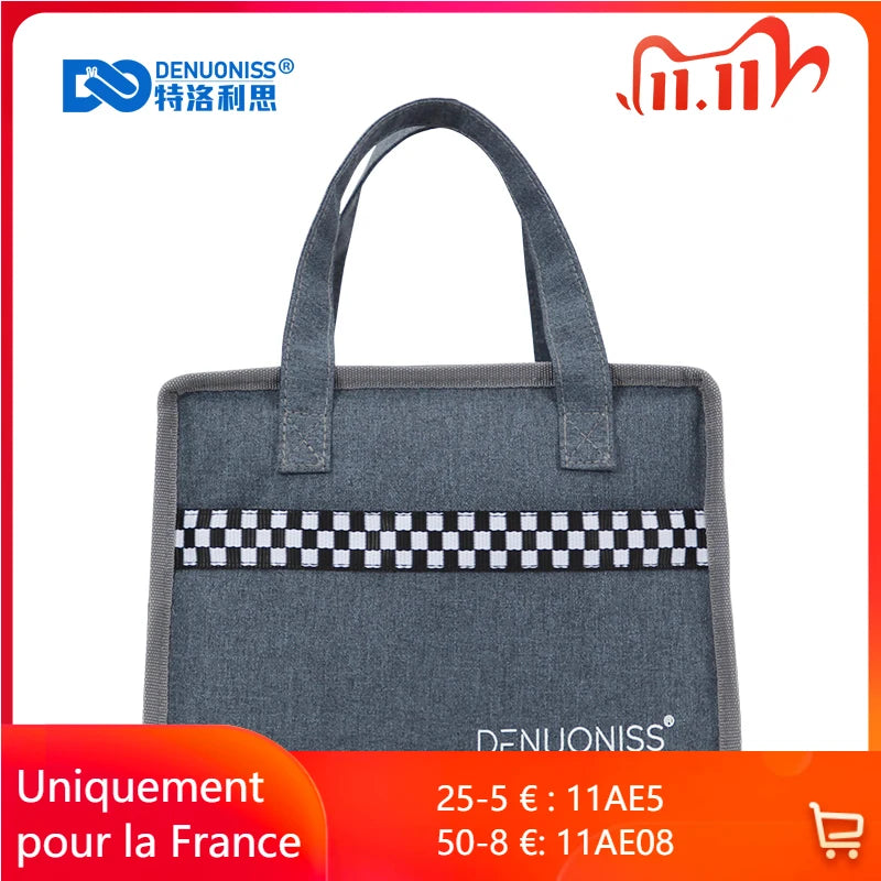 Square Insulated Kids Lunch Bag Portable Thermal Picnic Box