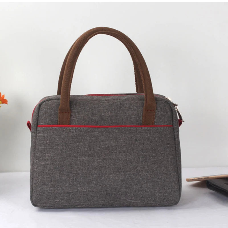 Portable Lunch Bag Insulated Tote Cooler Handbag Bento Pouch