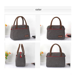 Portable Lunch Bag Insulated Tote Cooler Handbag Bento Pouch