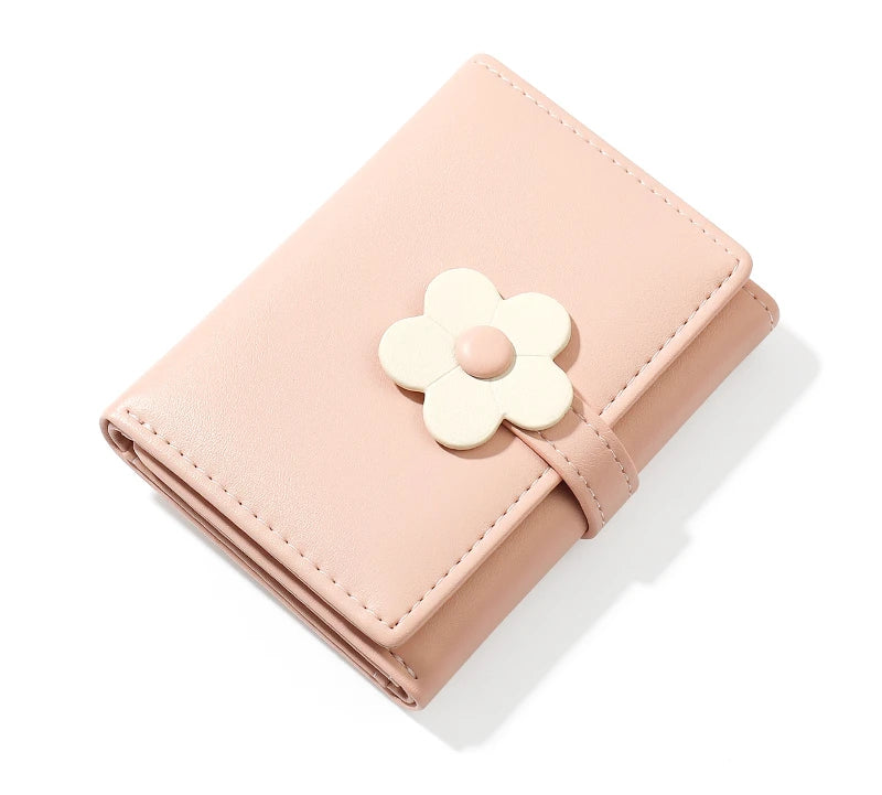 Short Flowers Wallet Women Purse Female Mini Wallets Students
