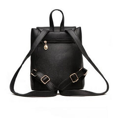 Women Backpack High PU Leather Mochila Escolar School Bags For Teenagers Girls