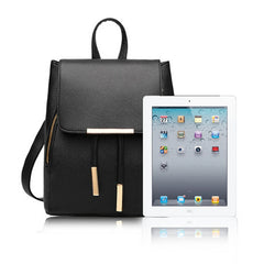 Women Backpack High PU Leather Mochila Escolar School Bags For Teenagers Girls