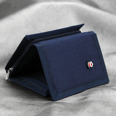 RFID Canvas Men Wallets Slim Thin Wallet Zipper Money Bag