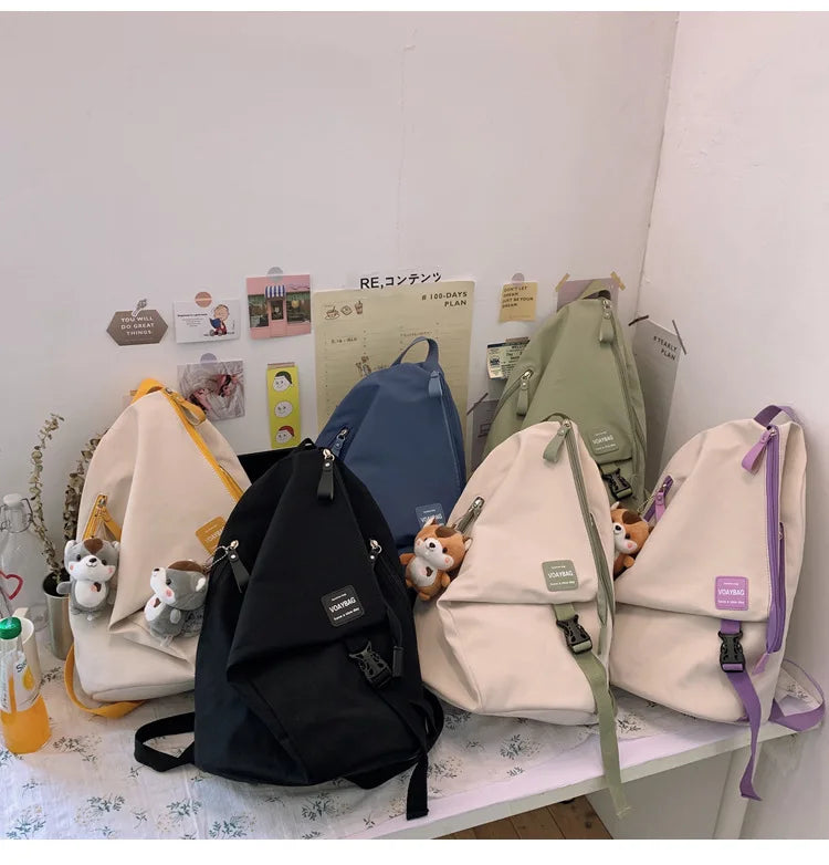 Vintage Harajuku School Backpack for Teenage Girls
