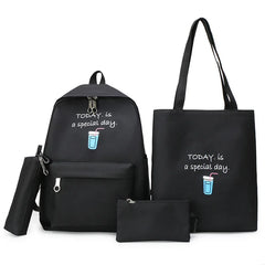 Canvas Shoulder Bags for Women Girls Student Backpack