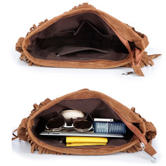 Bohemia Suede Tassel Shoulder Bag Crossbody