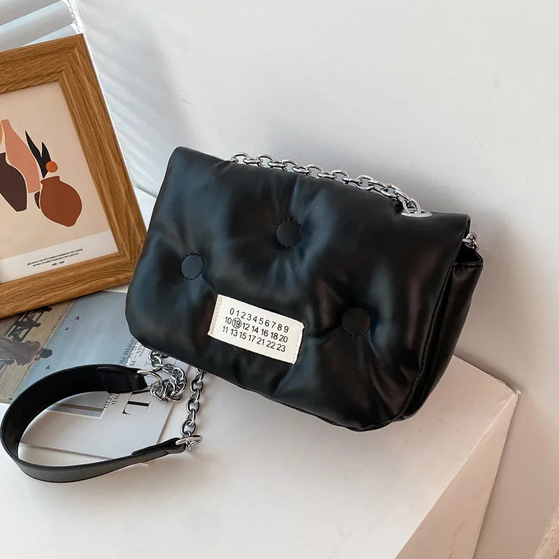 Famous Women Bags PU Chain Crossbody Bags Ladies Shoulder Bag