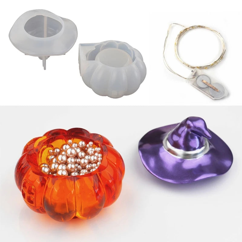 Halloween Pumpkin Storage Box Mold for DIY Home Decor