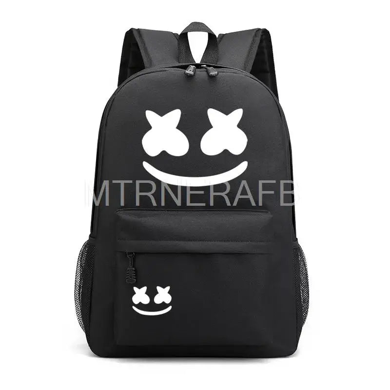 Printing Backpack Polyester Waterproof Men Women Large Capacity Travel Bag