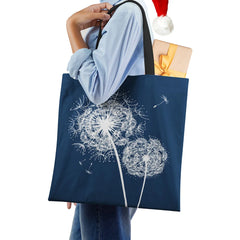 Dandelion Print Tote Bag for Women - Reusable Shopping Shoulder Bag