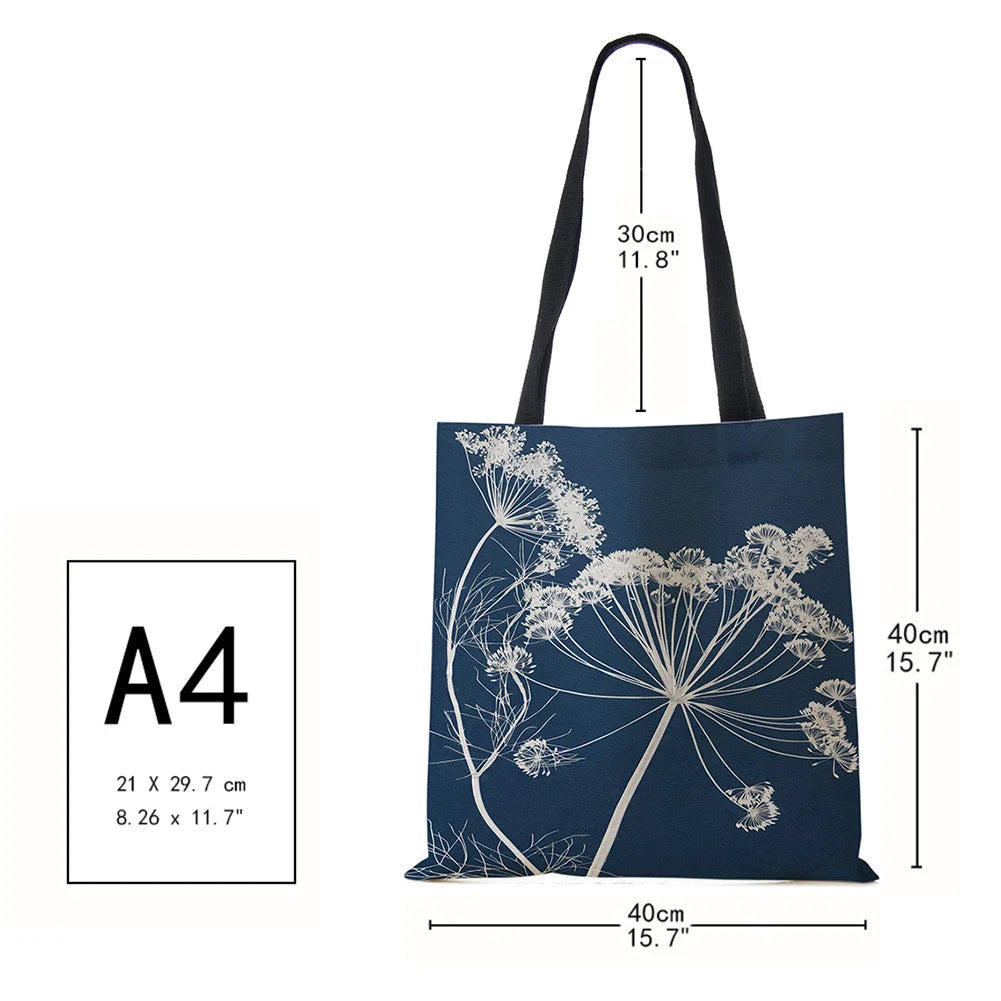 Dandelion Print Tote Bag for Women - Reusable Shopping Shoulder Bag