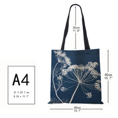 Dandelion Print Tote Bag for Women - Reusable Shopping Shoulder Bag