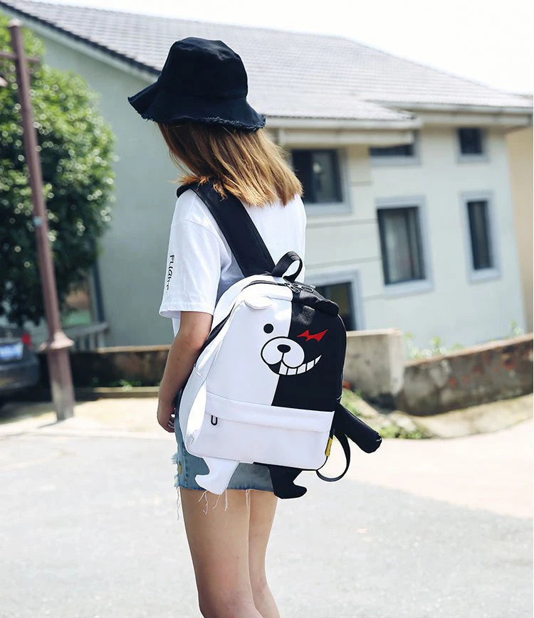 Monokuma Cosplay Backpack Cartoon Student School Shoulder Bag