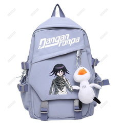 Nagito Komaeda Nylon Women Backpack Multi-pocket Ring Buckle College Schoolbag