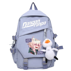 Nagito Komaeda Nylon Women Backpack Multi-pocket Ring Buckle College Schoolbag