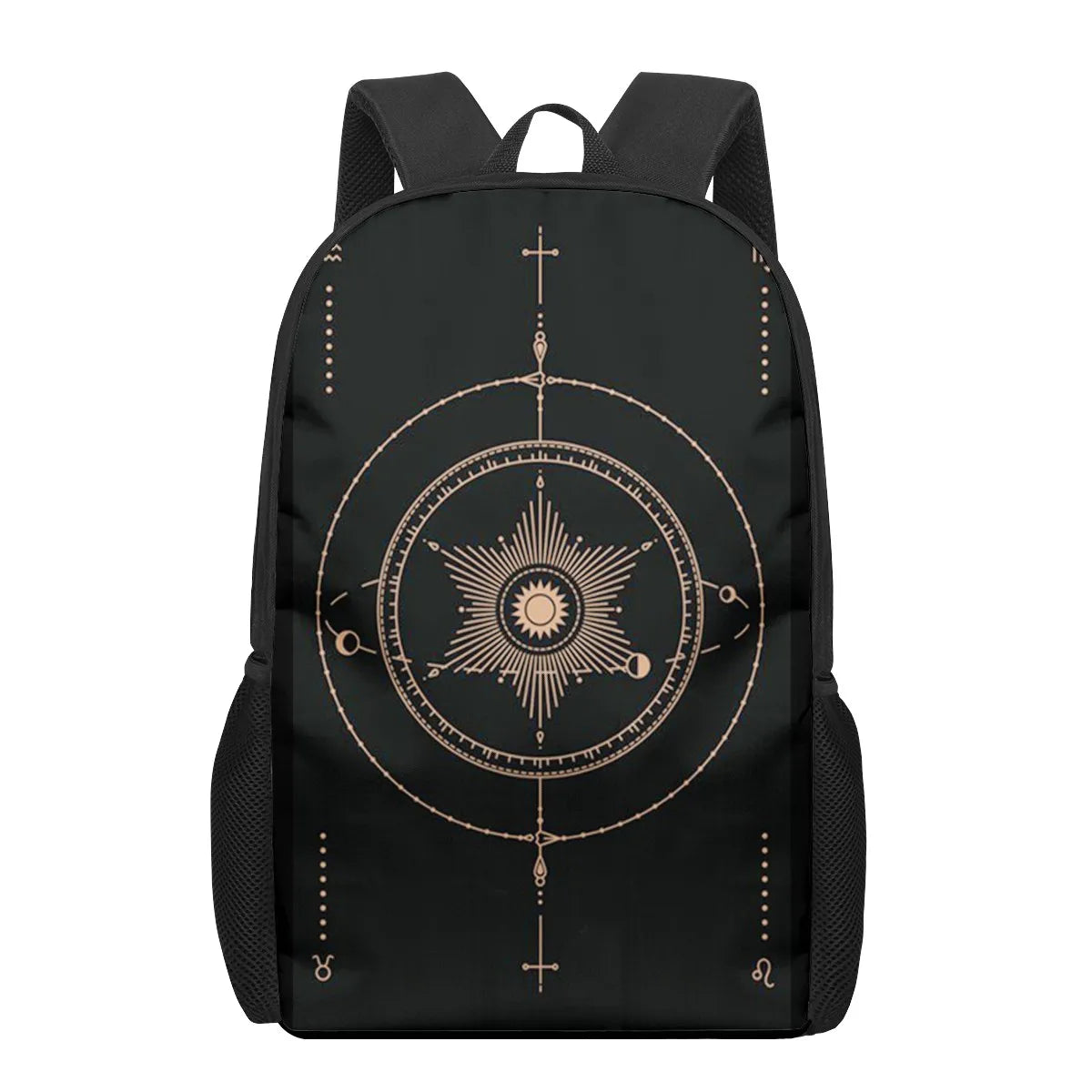 Dark Art Eye Sun Stars 3D Print Book Bags Back to School Bag Set