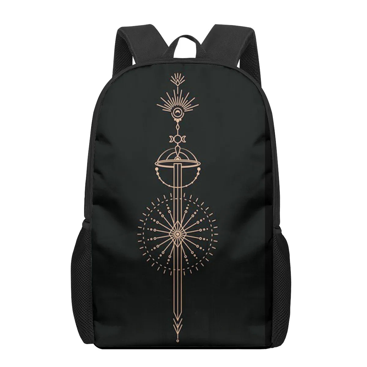 Dark Art Eye Sun Stars 3D Print Book Bags Back to School Bag Set