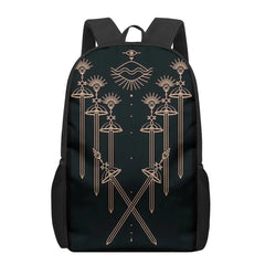 Dark Art Eye Sun Stars 3D Print Book Bags Back to School Bag Set