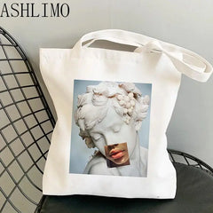 David Michelangelo Oil Painting Anime Shopping Bag Handbag Tote Bag