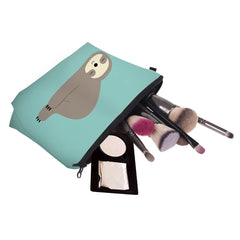 Sloth Printing Waterproof Pencil Pouch Makeup Travel Bag