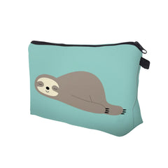 Sloth Printing Waterproof Pencil Pouch Makeup Travel Bag