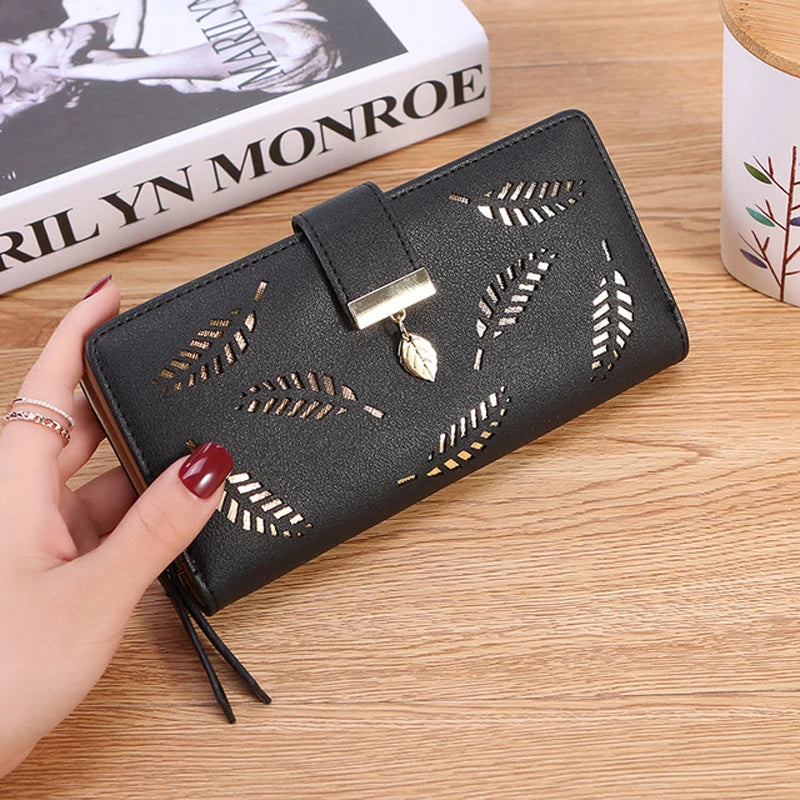 Deconn Women Long Zipper Credit Cardholder Clutch Wallet