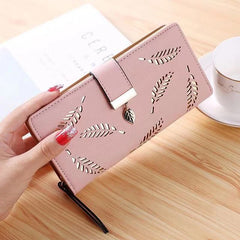 Deconn Women Long Zipper Credit Cardholder Clutch Wallet