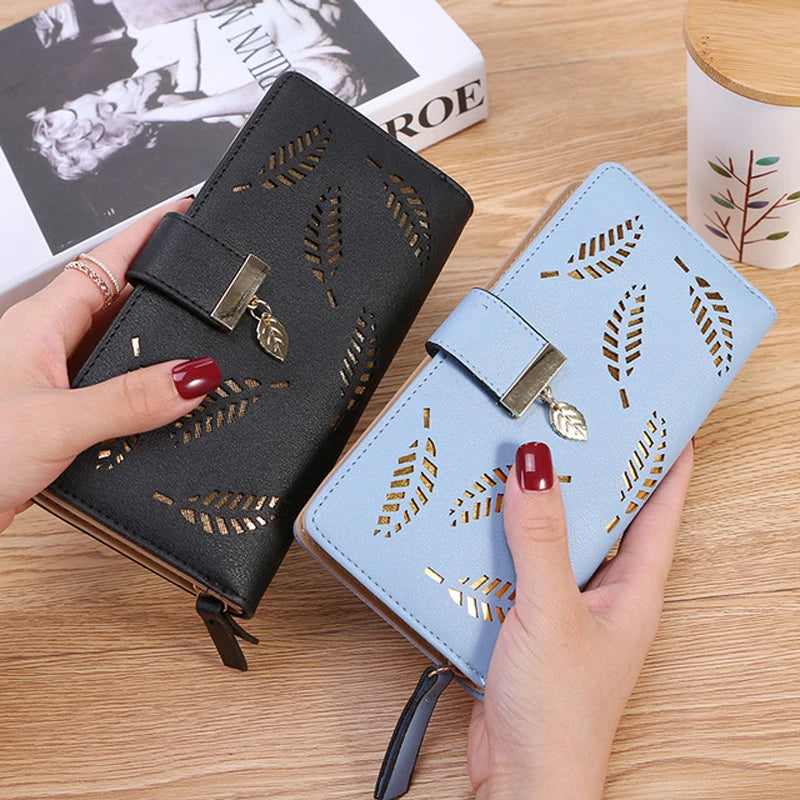 Deconn Women Long Zipper Credit Cardholder Clutch Wallet