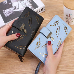 Deconn Women Long Zipper Credit Cardholder Clutch Wallet