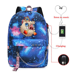 Demon Slayer Anime School Bags Canvas Backpack Laptop Bag