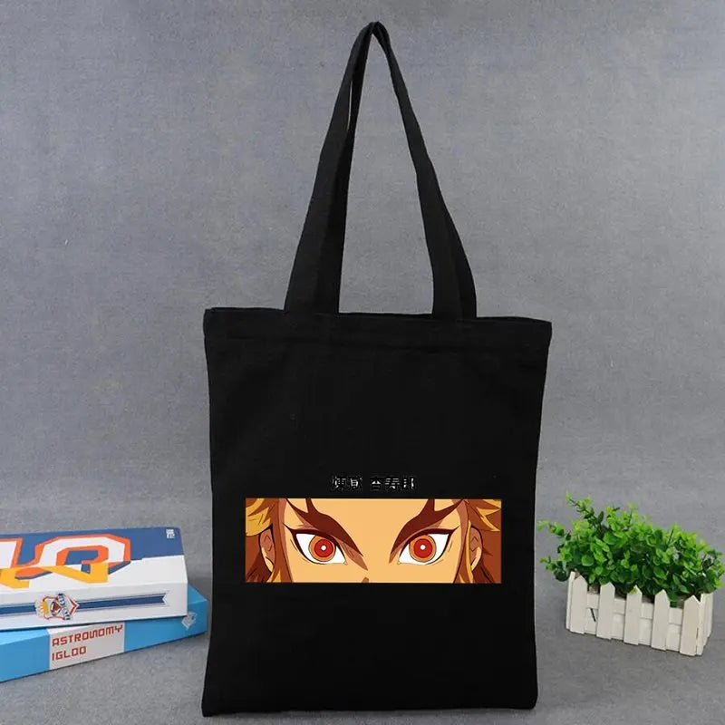 Demon Slayer Rengoku Ky?jur? Bag Tote Canvas Purses Handbags