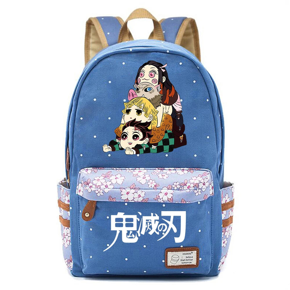 Demon Slayer Kimetsu No Yaiba Teenager Backpack Casual Schoolbag