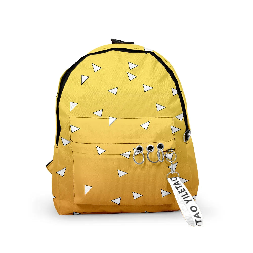 Demon Slayer Backpack School Bag 3D Pattern Rucksack Student Travel Laptop Mochi