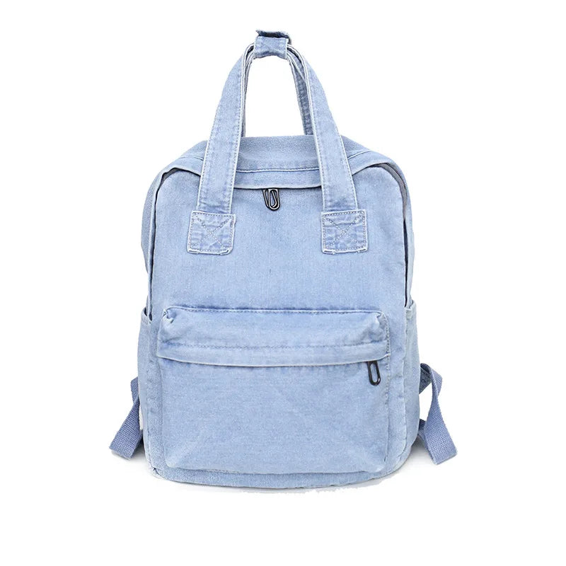 Denim Backpack Women Mochilas Bagpack Ladies Casual Vintage Travel Bag