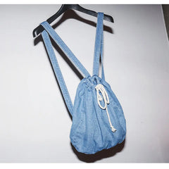 Denim Camp Bag Vintage Style Jeans Backpacks Bags Large Size School Bags