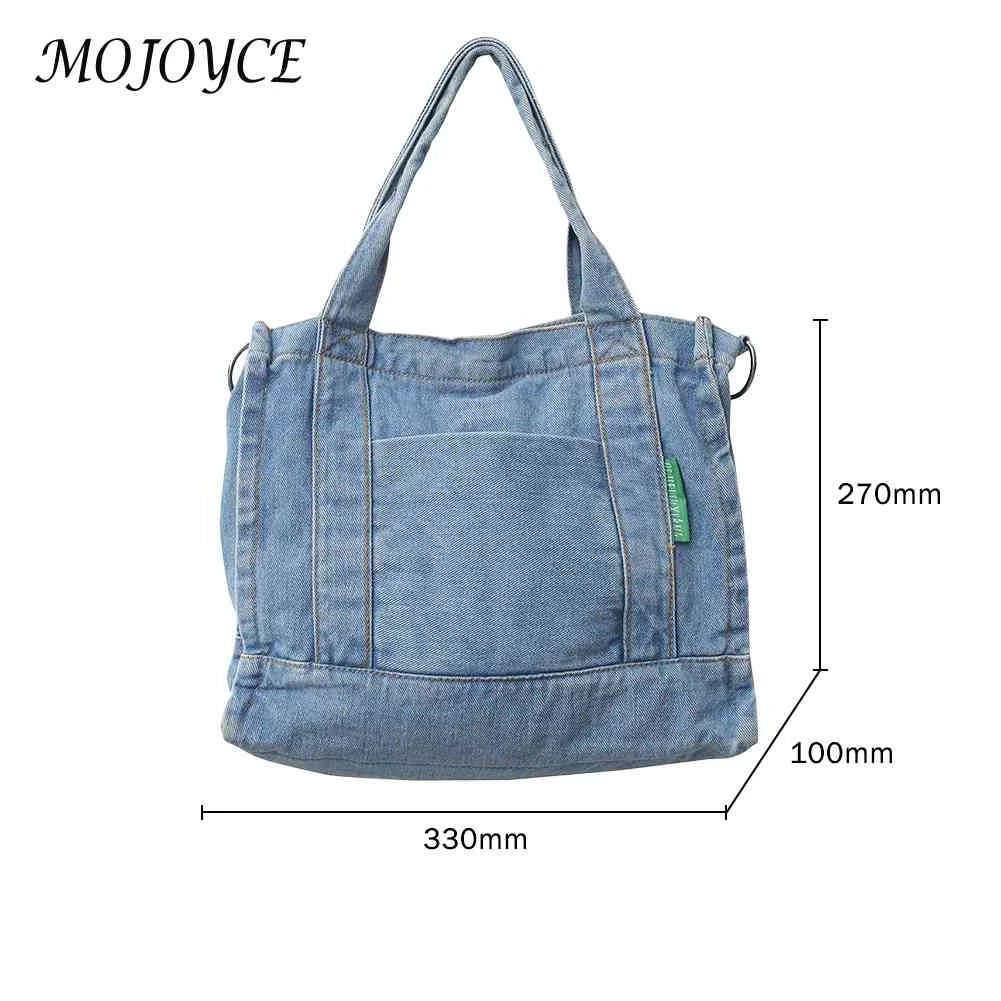 Denim Ladies Handbags Female Tote Bag Large Capacity Adjustable Strap