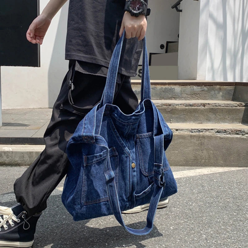 Denim Shoulder Bags Women Casual Jeans Handbags