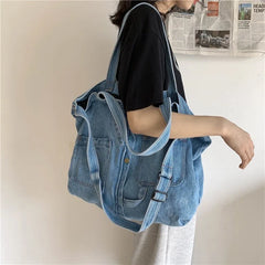 Denim Shoulder Hand Bag for Women, Crossbody Casual Jeans Bag
