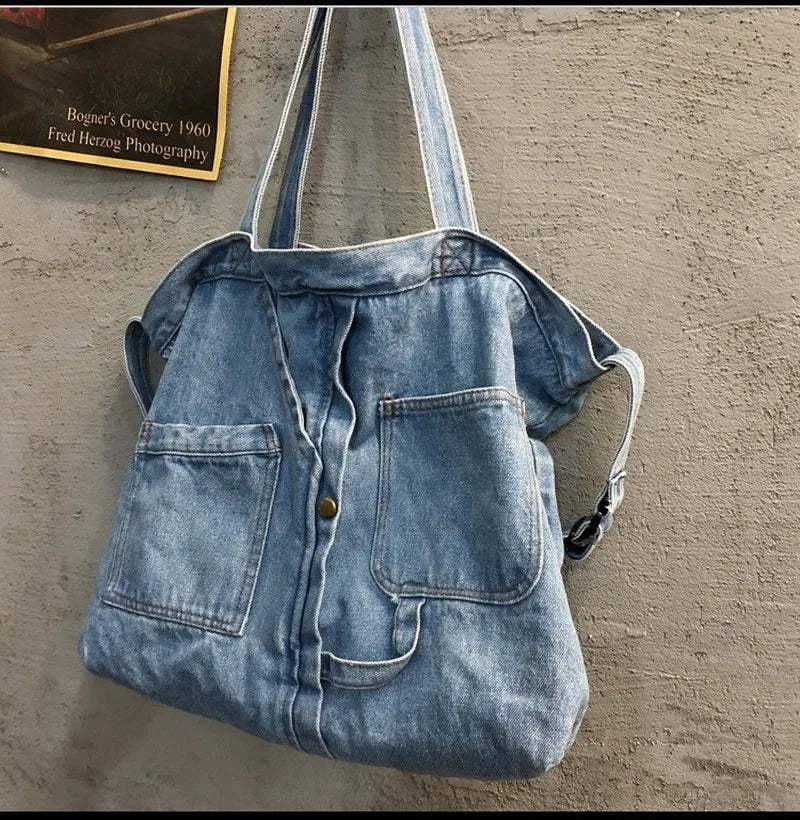 Denim Shoulder Hand Bag for Women, Crossbody Casual Jeans Bag