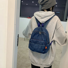 Denim Women Backpack High Capacity for Teenager Girls Backpack Female Rucksack