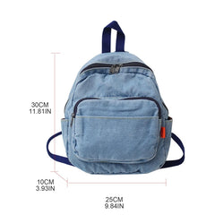 Denim Women Backpack High Capacity for Teenager Girls Backpack