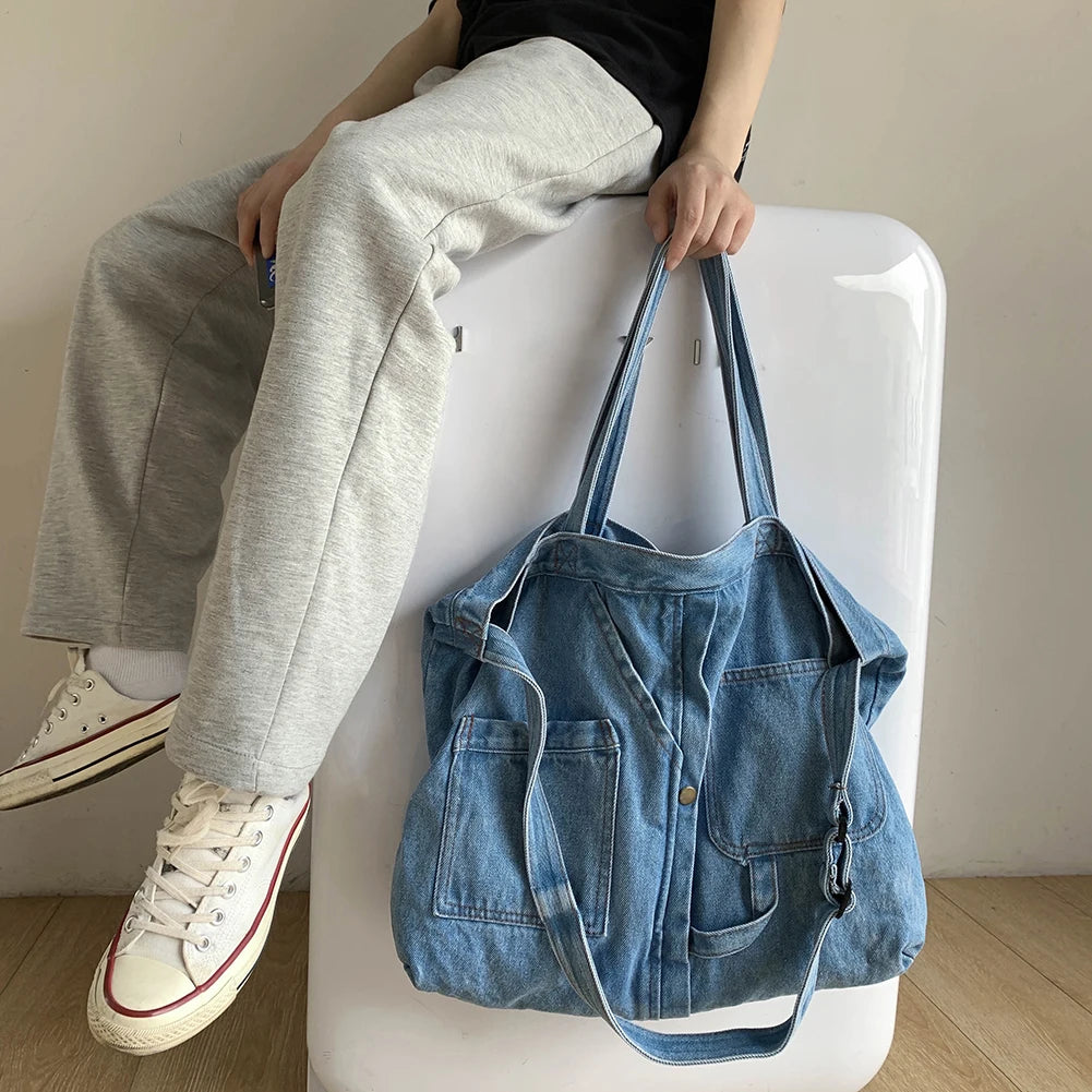 Denim Women Shoulder Bag Handbags Bags For Women Large Messenger Bags