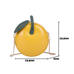 Round Leather Crossbody Bag for Women