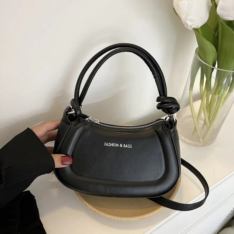 Foreign Style Chain Underarm Bag Solid Color Single Shoulder Messenger Bag