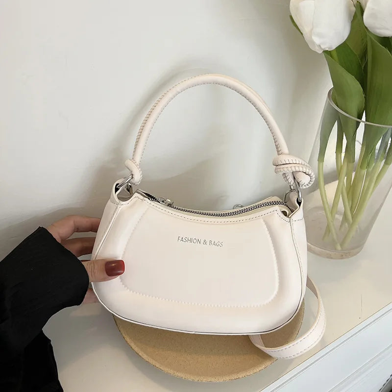 Foreign Style Chain Underarm Bag Solid Color Single Shoulder Messenger Bag