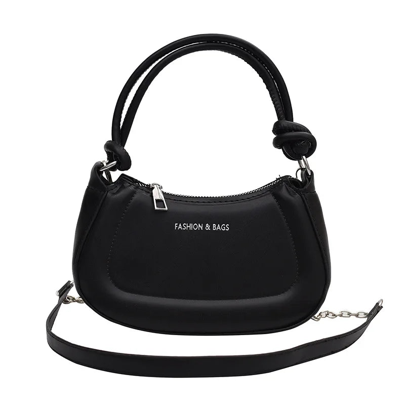 Foreign Style Chain Underarm Bag Solid Color Single Shoulder Messenger Bag