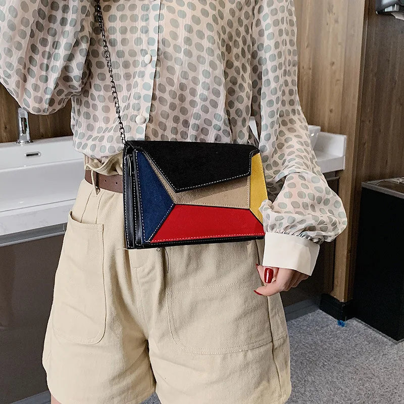 Autumn Frosted Shoulder Bag Crossbody Handbag Square Purse