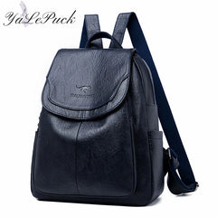 Multifunction Leather School Bags for Teenage Girls Backpack