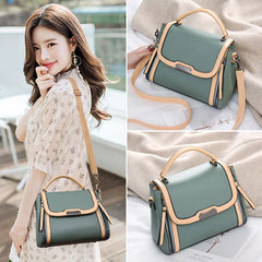 Small Square PU Leather Bag Women Shoulder Messenger Tote